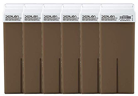 Enthaarungswachs Roll On 6 x 100 ml Schokolade - Roll-on Wachs für Haarentfernung