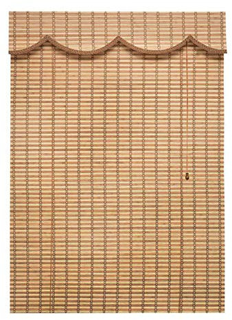 Geovne Tenda a Rullo in bambù Naturale,Cortina di bambù,Protezione UV,tonalità Romane,Tapparella con Carrucola in bambù Adatto per Interni Esterni Decorazione