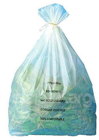SANY Sac Déchets Organiques Bio Dégradable 40 litres - Carton de 250 Sacs - 500X650mm