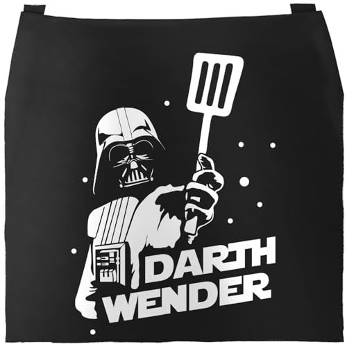 MoonWorks® Grill-Schürze für Männer lustig Darth Wender Parodie Fantasy Weltraum Saga Küchenschürze schwarz unisize