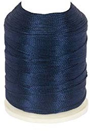 Altinbaşak 20g Häkelgarn Garne 300m 6 FACH 100% POLYESTER GARN 0,75mm Nr: 50 BESTE QUALITÄT UND FARBECHT Embroidery Thread 100g 200g (1 Stück, DUNKELBLAU)