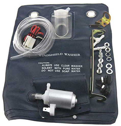 Riloer 12-V-Pumpen-Reinigungswerkzeug für klassisches Auto, Scheibenwaschanlage, Flaschenbeutel-Kit