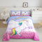 Loussiesd Dreamy Einhorn-Tagesdecke, Doppelbettgröße, für Kinder, Mädchen, Rosa, Lila, gesteppt, Set für Damen, Farbe Regenbogenpferd, mit 1 Kissenbezug, weiche Mikrofaser, Winter, Sommer