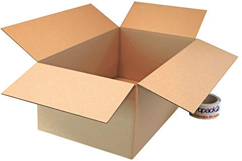50x Versandkartons 500x300x200mm | FEFCO 0201 Faltkartons | einwellige Kartonagen