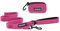 Voyager Reflektierende Hundeleine mit Neoprengriff und wiederverwendbarem Mesh Dispenser-Kotbeutel-Halter by Best Pet Supplies, Fuchsia, size S