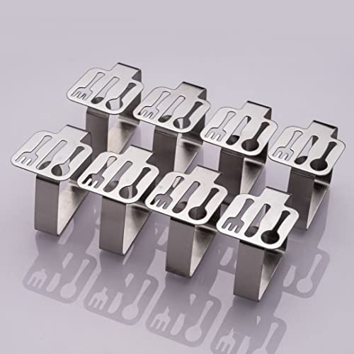 laro 8-32 Stück Premium Qualität Tischtuchklammern Edelstahl, Tischdeckenklammer Tischabdeckungsklemmen Tischdecke Tischdeckenhalter Clips Tischtuch Clips - Silber