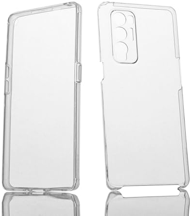 Max Power Digital Cover per Oppo Find X3 Neo Silicone Trasparente Housing Antiurto Doppio Lato 360 Gradi Doppio Strato Anteriore e Posteriore Custodia Protettiva Case