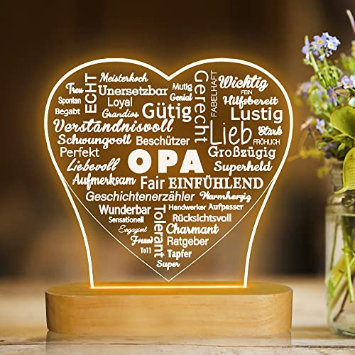 CooPark Geschenke für Opa, 3D Lampe für Mutter, Ehefrau, Freundin