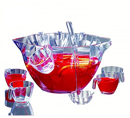 BOL A PUNCH 7.6L +LOUCHE+ 8 TASSES ACRYLIQUE