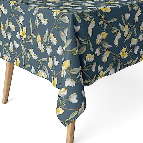 Martina Home Harzbeschichtete Tischdecke Olga, 300 x 140 cm, Blau