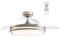 wonderlamp - Ventilador techo LED ILSA con Aspas Retráctiles, Motor DC Silencioso, 3 CCT Regulable 45W, Níquel