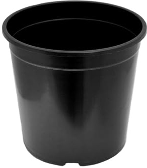 KAGM Blumentopf Containertopf Anzuchttopf Pflanztopf Pflanzcontainer Blumenmkübel Schwarz 21cm - 5er Pack