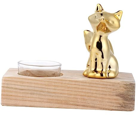 Cabilock Chandelier Décoratif Élégant en Or sur Pied en Bois Ornement de Noël sans Bougie