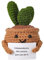 NQEUEPN Cactus Positivo, 9cm Mini Divertente Patate Dalla Vita Positiva Bambola Carina Lavorata a Maglia con Carta di Incoraggiamento Supporto Emotivo Regalo Decorazione per Compleanno Festa