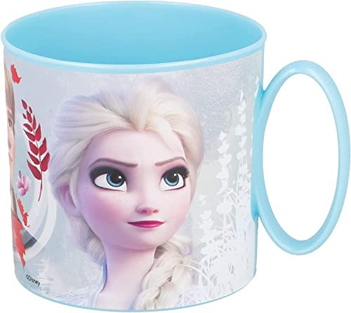 ALMACENESADAN, 5074, Taza apta para microondas, capacidad 265ml, producto reutilizable; (Frozen)