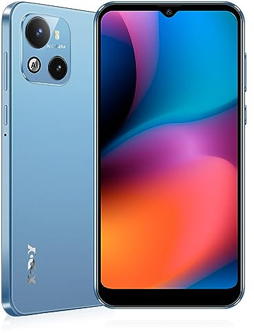 XGODY Smartphone Ohne Vertrag X18, Handy Günstig mit 4000mAh und 6.3'' Display, 2GB+16GB 256GB Erweiterbar, Dual SIM 4G Android OS Neu Handy, 8MP+5MP, Face ID GPS Smartphone-Blau