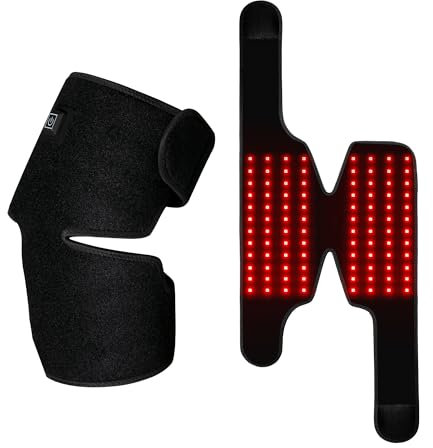 Nebula Red Light Knee & Shoulder Therapy Device with Near Infrared, 660/850nm LED, Knee Braces for Men & Women, Heated Knee Support, Shoulder Brace, Pain Relief