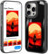 Kyyivwine Smart Ink Phone Case für iPhone 13 Pro Max,NFC innovative Technologie Bildzuordnung DIY Design APP One-Click Bildwechsel,Anti-Fall TPU Custom Image Display Ink Phone Case (Schwarz/Mesh-Stil)