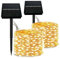 SOLARBABY 2 Guirnaldas Solares de Exterior 20M 200LED, 8 Modos IP65 Resistentes al Agua, Cadena de Luces LED Avideñas Para Decoración de Interiores, Fiestas, Bodas y Jardines-Blanco Cálido