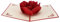 ensecoo 3D -up Rose Danke Gruss Postkarten handgemacht Leer Jahrgang Papier gluecklich Geburtstags-Liebes-Geschenk-Karte