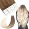 SURNEL Tape in Extension Echthaar Balayage Tape in Echthaar Farbe Aschbraun Mix Platinblond 14 Zoll 50g Tape in Echthaar Extension (tape#8T60-35cm)