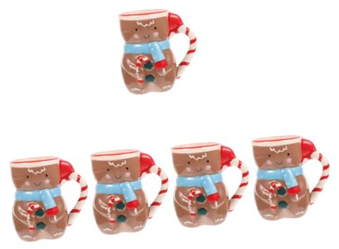 PRETYZOOM Weihnachtsmann Tasse 5st Weihnachtsbecher Aus Keramik Christmas Mug Weihnachtsmotiv Schneemann-müslibecher Weihnachtsfeier Gefallen Trinklernbecher Schneemann-weihnachtsbecher