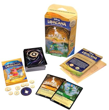 Disney Lorcana TCG: en las Tierras de Tinta Starter Deck Ámbar y Esmeralda, 8+ Años