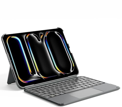 Inateck Keyboard Case Compatible with iPad Pro 11 inch M4 2024, Ultralight Keyboard for iPad Pro 11 inch M4 2024, Detachable, with Touchpad, KB04122-11 Gray