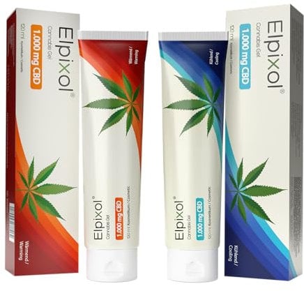 Elpixol CBD Creme 1+1 Bundle - Wärmegel & Kühlgel Cannabis Salbe mit 1000 mg CBD - Wärmend und Kühlend für Entspannung, Erfrischung & Pflege