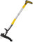 Tiemlet Unkrautstecher Edelstahl 4-Zinken Profi - 105cm Gartenwerkzeug mit Gelbem Anti-Rutschgriff, Rostfreier Unkrautentferner für Löwenzahn & Disteln (Gartentool)