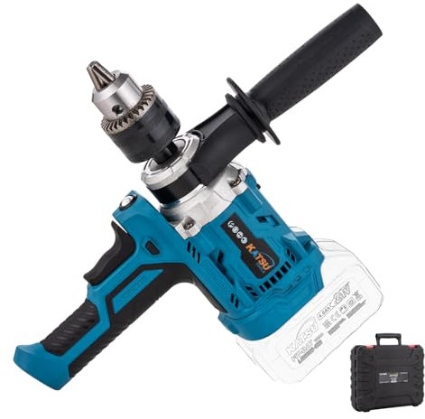 KATSU FIT-BAT Brushless Cordless Cement Mortar Mixing Drill 21V, 16mm Chuck, Stepless Speed, 2 Gear Shift, Handheld Paint Plaster Mixer, Hole Drilling, Battery Not Included