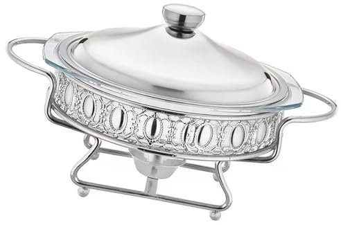 PEILINZE Eleganter, runder Glas-Speisenwärmer für die Küche, unverzichtbar, 2,0 l, Thermostat-Töpfe für den täglichen Gebrauch