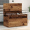 Juroupi Aufbewahrungstruhe Auflagenbox Truhen Auflagenboxen Kisten Aufbewahrung Altholz-Optik 84x42x46 cm Holzwerkstoff