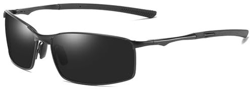PKRANZYHKAL Sonnenbrille Herren Polarisiert - UV400 Schutz, Metallrahmen, Leicht & Stylisch für Outdoor, Fahrradfahren, Angeln