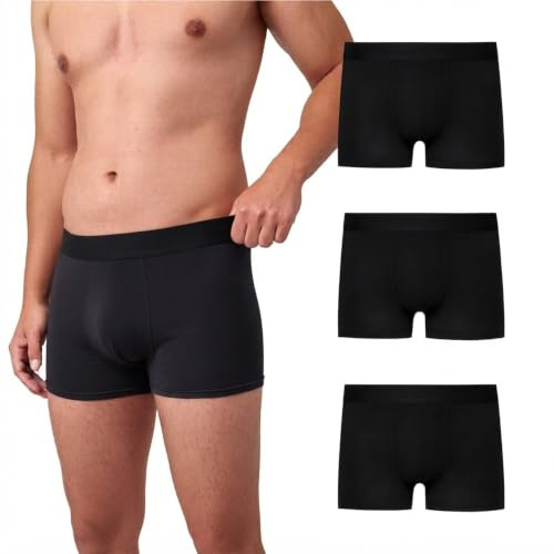 Snocks Premium Boxershorts Herren aus weichem Lenzing Modal (3er Pack) - Ultraleichte und Atmungsaktive Boxershorts - Unterwäsche Männer ohne Kratzenden Etiketten - Gr. S-XL