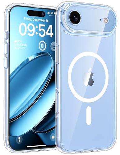 TOCOL für iPhone Air Hülle, Kompatibel mit MagSafe, Transparent | Vollständiger Kameraschutz Handyhülle, Eingebauter Magnetring Case, Militärschutz Stoßfest Kratzfest Haltbarkeit Phone Cover
