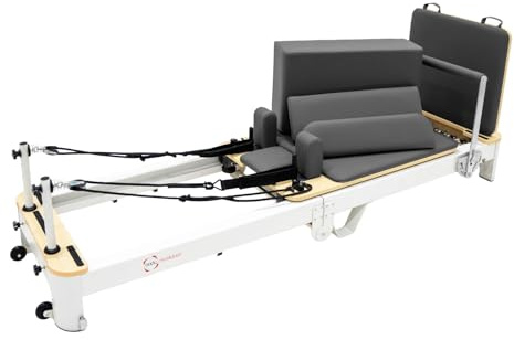 Pilates Reformer Machine Frame Multifunctional Portable Folding Bed Adjustable Resistance Home Gym Studio Equipment Compact Foldable Fitness Trampoline Jump Board Accessories Storage Bag