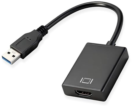 Adattatore USB a HDMI 1080p Full HD, Convertitore USB 3.0 2.0 a HDMI con video e audio sincronizzati, modalità specchio esteso per PC portatile monitor TV proiettore compatibile con Windows 11 10 8 7