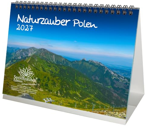 Naturzauber Polen DIN A5 Tischkalender für 2027 Landschaft Natur Reise Strand Urlaub - Seelenzauber