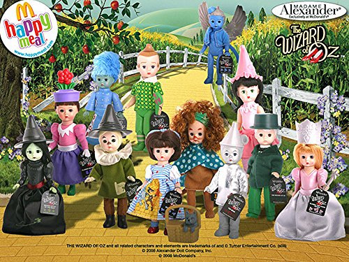 The Wizard of Oz Madame Alexander - 2008 McDonald's Happy Meal Komplett-Set von 12 Puppen