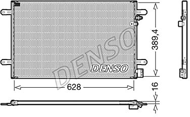 DENSO DCN02037 Condensatore climatizzatore senza essiccatore