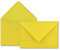 50x Brief-Umschläge in Gelb - 80 g/m² - Kuverts in DIN B6 Format 12,5 x 17,6 cm - Nassklebung ohne Fenster