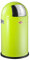 Wesco Pushboy junior Mülleimer in der Farbe lime grün, pulverbeschichtetes Stahlblech, 22 Liter Volumen, große Edelstahlklappe, herausnehmbarer Innenbehälter