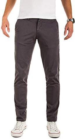 Yazubi Herren Chinohose Malphite - Chinos für Männer, Grau (Nine Iron 193908), W29/L32