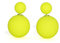 LeahMaria Matt Doppel Perlen Ohrstecker Front Back Kugel (Yellow)