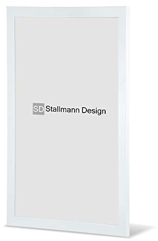Stallmann Design 'New Modern' Bilderrahmen 50 x 100 cm | Farbe: Weiß Glanz | eleganter Frame für Ihre Fotos und Motive