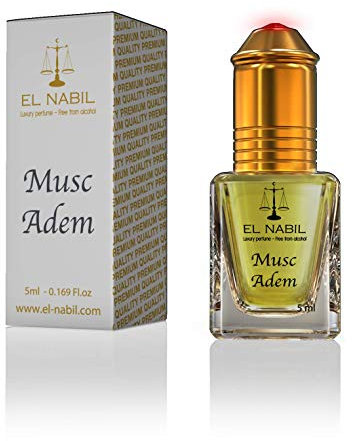 Musc Adem 5ml Parfum Duft - El Nabil Misk Musk Moschus Parfümöl für MANN & HERREN - Ätherische Essenzen Natur Perfume Oil Attar Scent