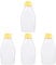 UPKOCH 4-Pack Chef-Grade Squeeze Bottles - 500g Leak-Proof Honey Jars with Flip Caps, PET Sauce Containers for BBQ/Maple Syrup (15cm, Clear)
