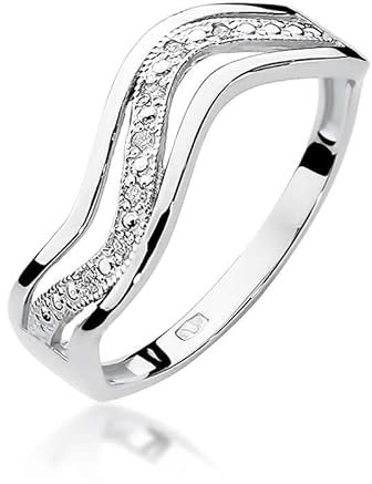 Lumari Gold - Damen Solitär Versprechen Ring Verlobungsring Damen Ring Gold 585 Echtgold 14k Gold mit natürlichem Diamanten Gemstone Weißgold - Ringe Frauen - Hochwertiges Geschenk