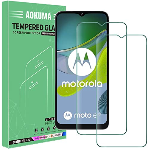 AOKUMA Verre Trempé pour Moto E13 5G,[Lot de 2] Film Protection écran Moto E13/OPPO Reno 15 Pro [0.26mm][Extrêmement résistant aux rayures][Facile à installer] Verre Trempé